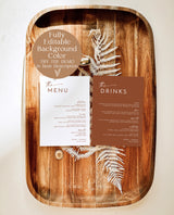 Modern Wedding Menu | Minimalist Wedding Menu | Wedding Food Menu | Simple Wedding Menu | Let's Eat Menu | Editable Template | M9