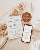 Modern Wedding Invitation Template | Editable Minimalist Wedding Invite | Modern Wedding Invite | Photo Wedding Invitation | M9
