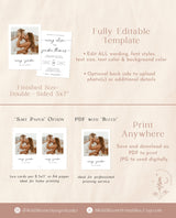 Minimalist Wedding Invitation Template | Editable Modern Wedding Invite | Minimalist Wedding Invite | Photo Wedding Invitation | M9