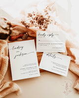 Modern Wedding Invitation Suite Template | Editable Minimalist Wedding Invite | Modern Wedding Invite | Boho Photo Wedding Invitation | M9