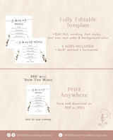 S'more Menu Sign | Wedding S'more Menu | Modern S'more Bar Station | Minimalist Smore Bar Sign | Modern Minimalist Wedding Sign | M9