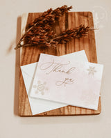Winter Thank You Card Template | Editable Thank You Cards
