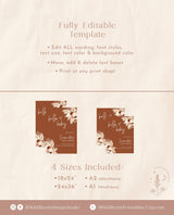 Boho Baby Shower Welcome Sign | Pampas Grass Baby Shower Welcome Poster | Terracotta Baby Shower Welcome Sign | Baby Shower | A4