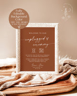 Minimalist Unplugged Ceremony Wedding Sign | Modern Unplugged Ceremony Sign | Elegant Wedding Sign | Editable Template | M9