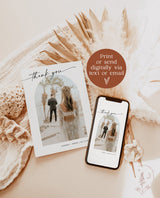 Photo Thank You Card | Boho Modern Wedding Thank You Card | Minimalist Wedding Photo Thank You Card | Christmas Holiday Arch Cards | M9