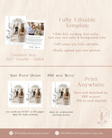 Modern Wedding Photo Thank You Card | Minimalist Wedding Thank You Card | Boho Wedding Thank You Card | Modern Minimalist Wedding | M9