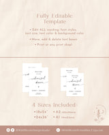 Rehearsal Dinner Welcome Sign | We're So Glad You're Here | Minimalist Welcome Sign | Modern Wedding Welcome Sign | Editable Template | M9