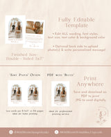 Merry and Married Christmas Card | Minimalist Christmas Photo Card | Newlywed Christmas Card | Wedding Thank You Card | Editable Template