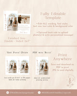 Merry and Married Christmas Card | Minimalist Christmas Photo Card | Newlywed Christmas Card | Wedding Thank You Card | Editable Template