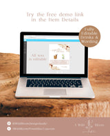 Signature Drinks Sign Template | Boho Signature Cocktail Sign | Wedding Bar Menu Sign | His and Hers Bar Sign | Editable Template | A4