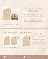 Boho Baby Shower Invitation | Pampas Grass Baby Shower Invite