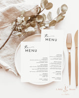 Minimalist Wedding Menu | Modern Wedding Dinner Menu | Wedding Food Menu | Simple Wedding Menu | Let's Eat Menu | Editable Template | M9