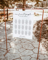 Modern Wedding Seating Chart | Minimalist Seating Chart | Boho Wedding Seating Chart Sign | Our Favorite People | Editable Template M9
