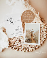 Minimalist Baby Shower Invitation | Gender Neutral Baby Shower | Hello Baby | Modern Minimalist Shower Invite | Editable Template | M9