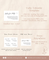 Books for Baby Card | Book Request Insert | Modern Minimalist Baby Shower | Modern Baby Shower | Boho Baby Shower | Editable Template | M9