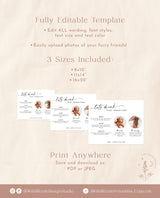 Dog Signature Drink Sign | Pet Signature Cocktail Sign | Minimalist Wedding Bar Sign | Dog Signature Cocktail Sign | Editable Template | M9