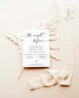 Minimalist Rehearsal Dinner Invitation | Modern Minimalist Wedding Rehearsal Invite | Boho Dinner Invite | Editable Template | M9