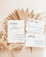 Modern Wedding Invitation Suite Template | Editable Minimalist Wedding Invite | Modern Wedding Invite | Boho Photo Wedding Invitation | M9