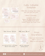 Winter Baby Shower Invite Bundle | Girl Baby Shower