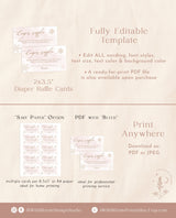 Winter Diaper Raffle Card | Snowflake Diaper Raffle Ticket