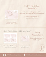 Winter Thank You Card Template | Editable Thank You Cards