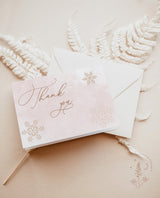 Winter Thank You Card Template | Editable Thank You Cards