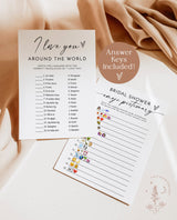 Minimalist Bridal Shower Games Bundle | Bridal Shower Games | Boho Bridal Shower Games | Bridal Brunch Games | Modern Bridal Shower Games M9
