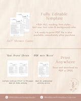 Over or Under Baby Shower Game | Modern Baby Shower | Minimalist Baby Shower Game | Over or Under Trivia Game | Gender Neutral Shower | M9