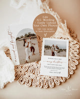 Married and Bright Christmas Card | Minimalist Christmas Photo Card | Newlywed Christmas Card | Wedding Thank You Card | Editable Template