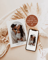 Boho Photo Save the Date Template | Minimal Save the Date Template | Modern Save the Date | Boho Save the Date Card | Editable Template | D1