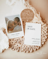Minimalist Photo Save the Date Template | Modern Save the Date Template | Photo Save the Date | Boho Save the Date Card | D1