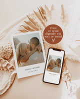 Minimalist Photo Save the Date Template | Modern Save the Date Template | Photo Save the Date | Boho Save the Date Card | D1