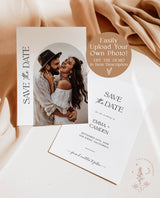 Minimalist Photo Save the Date Template | Modern Save the Date Template | Photo Save the Date | Boho Arch Save the Date Card | D1