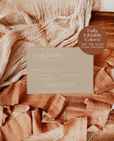 Modern RSVP Card | Minimalist Wedding Response Card | Wedding Insert | Printable RSVP Card | Wedding Reply Card | Editable Template | D1