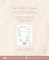 Minimalist Invoice Template | Boho Small Business Invoice | Modern Client Invoice | Editable Template | Services Invoice | Business Invoice