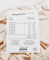 Minimalist Invoice Template | Boho Small Business Invoice | Modern Client Invoice | Editable Template | Services Invoice | Business Invoice