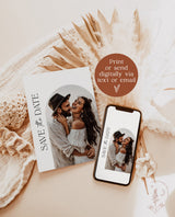 Minimalist Photo Save the Date Template | Modern Save the Date Template | Photo Save the Date | Boho Arch Save the Date Card | D1