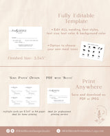 Modern RSVP Card | Minimalist Wedding Response Card | Wedding Insert | Printable RSVP Card | Wedding Reply Card | Editable Template | D1