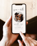 Electronic Save the Date | Modern Minimalist Save the Date | Digital Text Save the Date | Digital Save the Date | Editable Template | M4