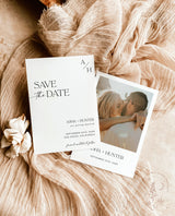 Photo Save the Date Template | Modern Save the Date Template | Minimal Save the Date | Boho Save the Date Card | Editable Template | D1