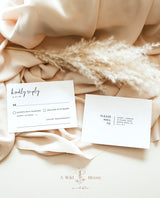 Minimalist RSVP Postcard | Modern Wedding Response Card | Wedding Insert | Printable RSVP Card | Wedding Reply Card | Editable Template | M4