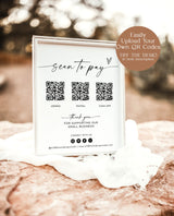 QR Code Sign | Modern Small Business Sign | Minimalist Scan to Pay Sign | CashApp Payment Sign | PayPal Payment Sign | Editable Template M9