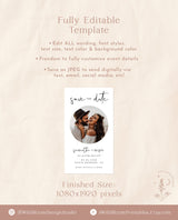 Electronic Save the Date | Modern Minimalist Save the Date | Digital Text Save the Date | Digital Save the Date | Editable Template | M4