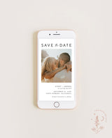 Digital Save the Date | Modern Minimalist Save the Date | Electronic Save the Date | Digital Text Save the Date | Editable Template | M9