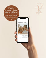 Digital Save the Date | Modern Minimalist Save the Date | Electronic Save the Date | Digital Text Save the Date | Editable Template | M9