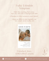 Digital Save the Date | Modern Minimalist Save the Date | Electronic Save the Date | Digital Text Save the Date | Editable Template | M9