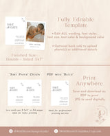 Photo Save the Date Template | Modern Save the Date Template | Minimal Save the Date | Boho Save the Date Card | Editable Template | D1