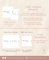 Chocolate Bar Wrapper Template | Candy Bar Favor Label | Minimalist Baby Shower Favors | Modern Bridal Shower Thank You Wrapper | M9