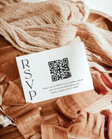 QR Code Response Card |Minimalist Wedding Reply Card | Minimalist QR Code Response Card | RSVP Online | Modern Wedding Reply Card | D1