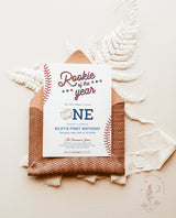 Baseball First Birthday Invitation | Rookie of the Year Invite | Baseball Birthday Party | Boy Birthday Invite | Editable Template | R2